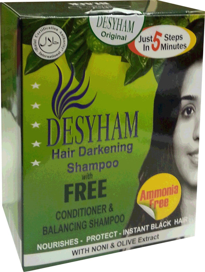 Desyham Hair Darkening Shampoo with Conditioner Black 1 x 5