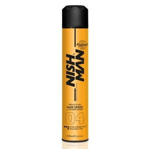 Nishman Hair Spray 04 Extra Strong Hold Hair Spray Natural Shine 400 ml