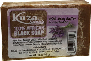 African Black Soap - Kuza Naturals 100% African Black Soap 114 g