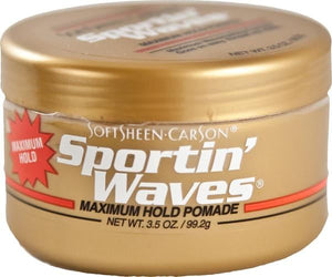 Sportin Waves Maximum Hold Pomade 3.5 oz Gold Tin