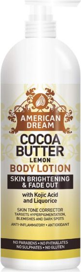 American Dream Cocoa Butter Body Lotion Lemon Skin Brightening 750 ml