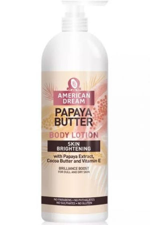 American Dream Cocoa Butter Body Lotion Papaya Skin Brightening 750ml - Africa Products Shop