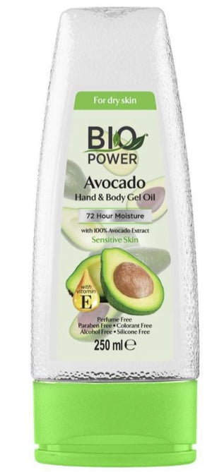 Biopower Vaseline Hand and Body  Gel Oil avocado 250 ml - Africa Products Shop