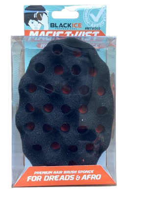 Black Ice Magic Twist Hair Brush Dreads Sponge Two side - Africa Products Shop