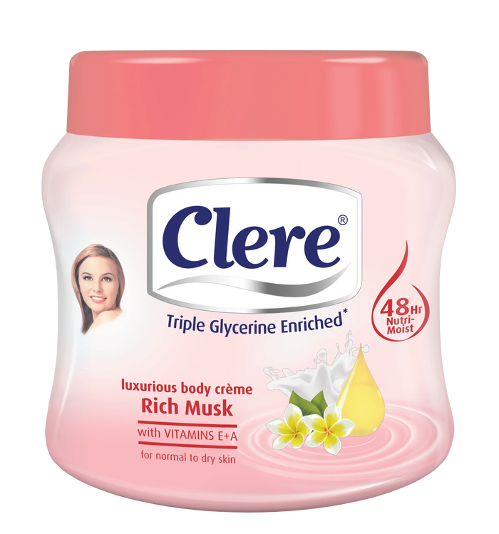 Clere  Triple Glycerine Enriched Rich Musk Body Cream 500 ml