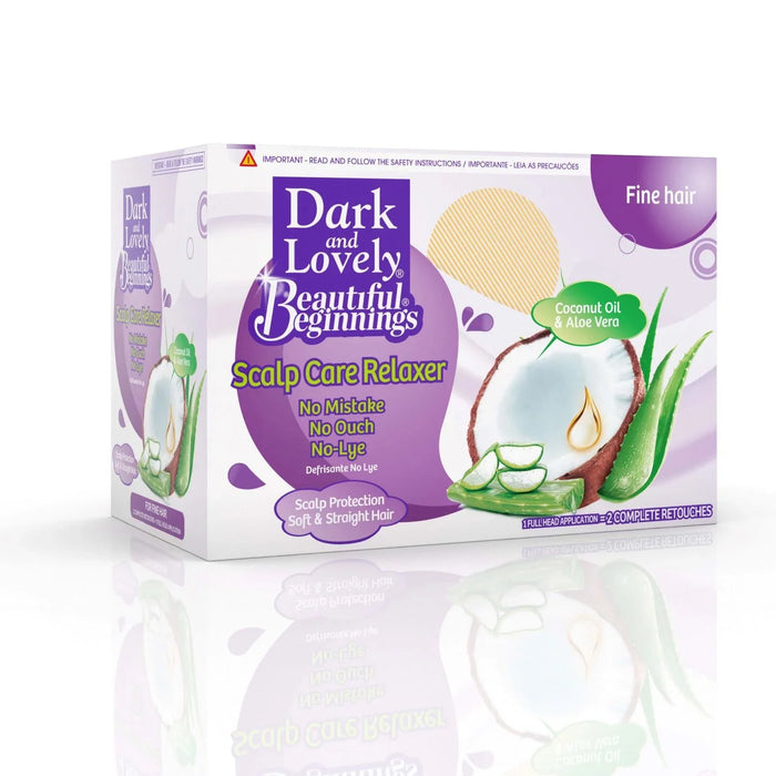 Dark and Lovely Beautiful Beginning No Lye Relaxer Kit Purple Fine