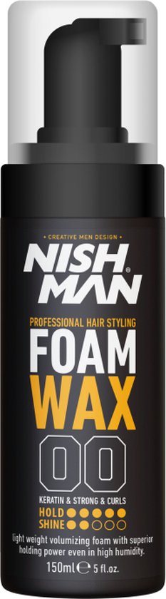 Nishman Hair Styling Foam Wax Hold Shine 150 ml