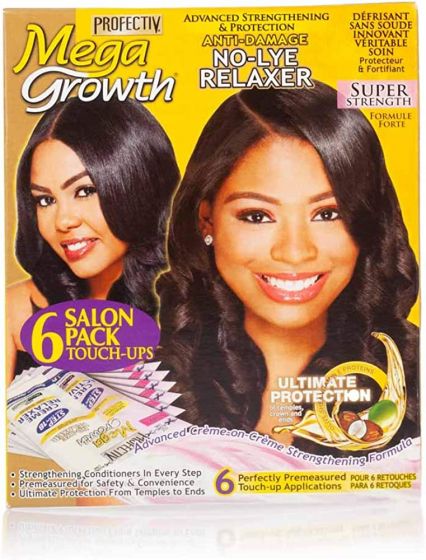 Profectiv Mega Growth No-Lye Relaxer Kit Super Strength 6-Pack