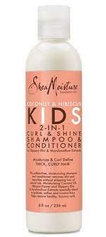 SHEA MOISTURE COCONUT & HIBISCUS KIDS CURL & SHINE SHAMPOO & CONDITIONER 236ML